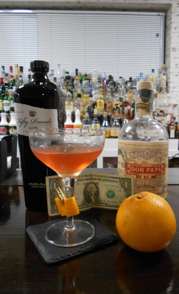 dollars and orange cocktail